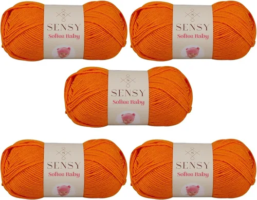 Vista 84 de Sensy Softee Hilo para Bebé, 3.5 oz, 275 yardas, Gauge 3 Light (Almendra)