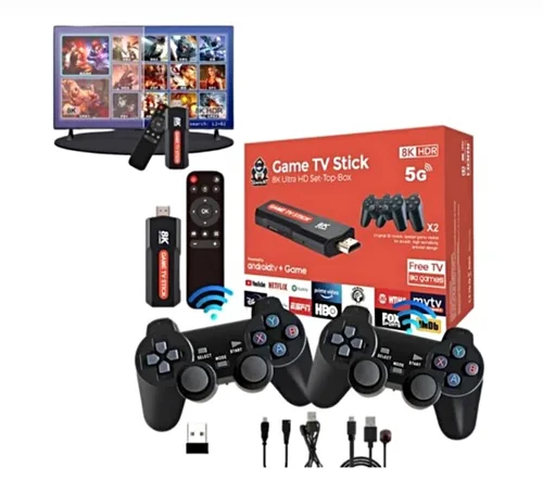 Vista 2 de Game TV Stick 3 en 1 (Convertidor Smart Tv+Consola+Controles)