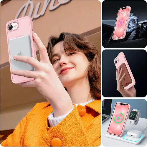 Vista 592 de TOCOL Funda para iPhone 11, compatible con Magsafe, protección completa de cámara, imanes integrados, protección contra caídas, funda translúcida