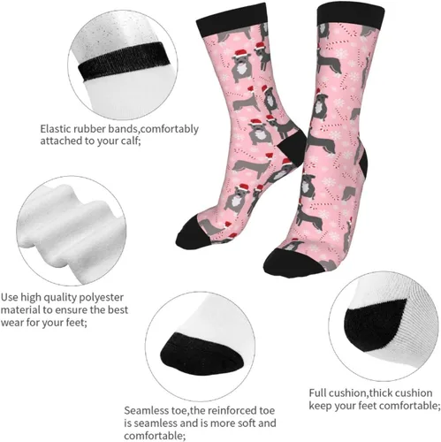 Vista 3 de HYEECR Calcetines casuales para fiesta de esqueletos bailarines, Halloween, divertidos, novedosos, calcetines de tubo para hombres y mujeres