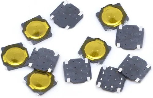 Vista 4 de GATSUN Industrial Switches 100PCS Metal Dome 3.7 * 3.7 * 0.35mm Thin Film Touch Switch 4 Feet Foot Patch Micro Button Switch 3.7 * 3.7 * 0.35MM