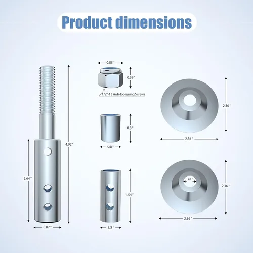 Vista 2 de Neeki Extensión del eje del motor de la amoladora de banco de 5" para pulir
