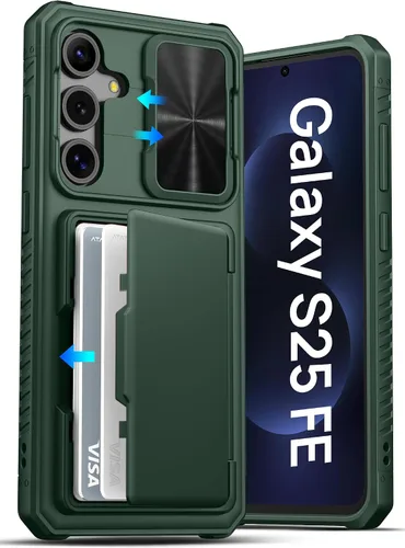 Vista 27 de ATATOO Funda tipo cartera para Samsung Galaxy S25, tarjetero integrado (3-5 tarjetas) [bloqueo RFID] y cubierta de cámara deslizante, protección