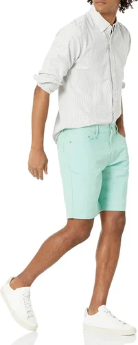 Vista 4 de Tienda Essentials Pantalones cortos de 5 bolsillos elásticos de entrepierna de 9 pulgadas para hombre