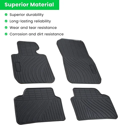 Vista 2 de Tapete para BMW Serie 3/4 F30 F31 F32 F33 F36 320i 328i 335i 2012-2018 y 2015+ F80 M3 de goma resistente para todo tipo de clima, ajuste