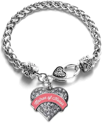Vista 32 de Inspired Silver - Pulsera de plata con dije de corazón pavé con joyas de circonita cúbica