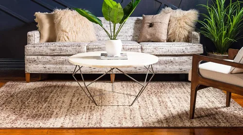 Vista 3 de Unique Loom - Tapete con diseño abstracto, informal, moderno y contemporáneo de la colección otoñal, rectangular de 2 x 3 pies, diseño rústico