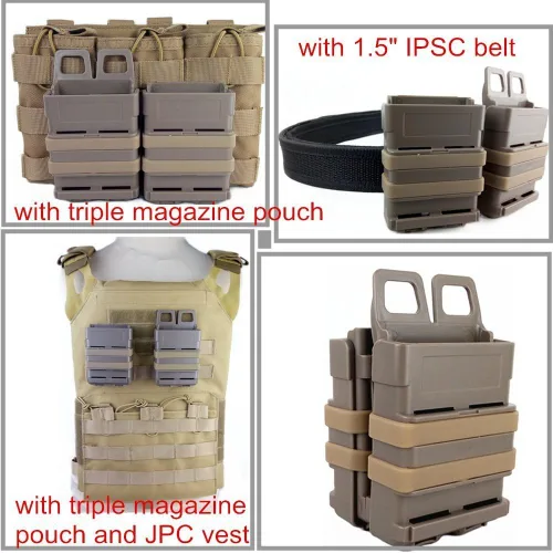 Vista 6 de Tactical bolsa contenedora de municiones 5.56 Fast Mag para M4 Mag polímero negro, pack de 5 o 2 Paquete de 2