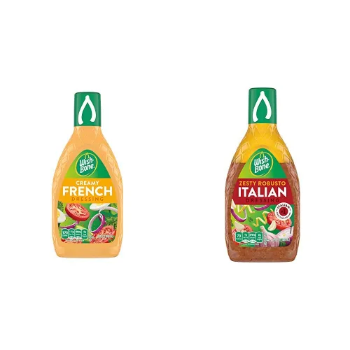 Vista 8 de Wish-Bone Aderezos cremosos para ensaladas francesas y ligeras de las mil islas, 15 onzas líquidas (2 botellas)