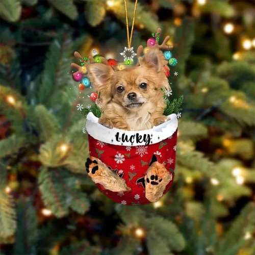 Vista 102 de Adorno de Navidad personalizado para perro Airedale Terrier en bolsillo de nieve, adorno para árbol de Navidad, idea de regalo para amantes