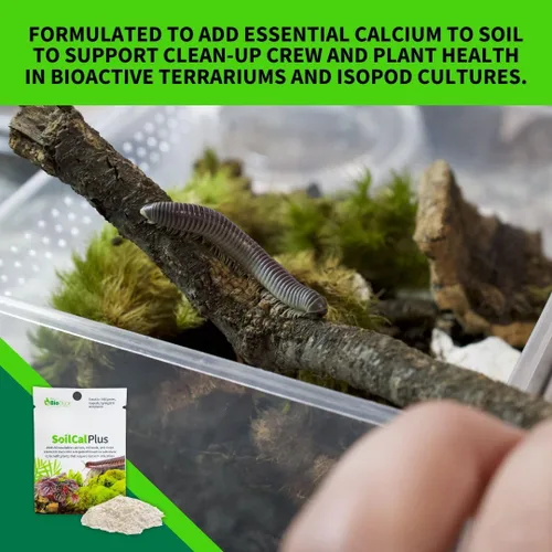 Vista 2 de The Bio Dude Soil Cal Plus - Aditivo de calcio de sustrato bioactivo. Ideal para isópodos, milpiés y plantas