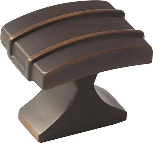 Vista 13 de Amerock Pomo para gabinete Bronce champán Longitud de 1-1/2 pulgadas (1.496 in) Davenport paquete de 1 unidad Pomo de cajón Herrajes