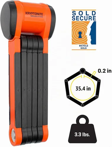 Vista 4 de Kryptonite Evolution 790 - Candado plegable para bicicleta, compacto