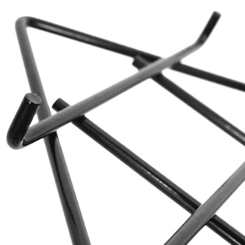 Vista 7 de SSWBasics Estante triangular de rejilla de alambre negro, juego de 2