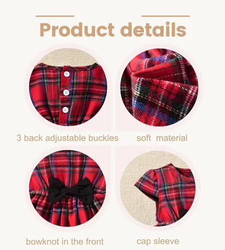 Vista 5 de fioukiay Conjunto de vestido y cárdigan para niña, con lazo, ropa con cubierta para pañales, otoño e invierno