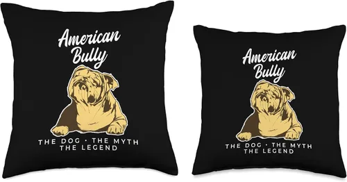 Vista 3 de Extraordinary Dog Breed American Bully American Dog The Myth The Legend Bully - Almohada de 16.0 x 16.0 in, multicolor