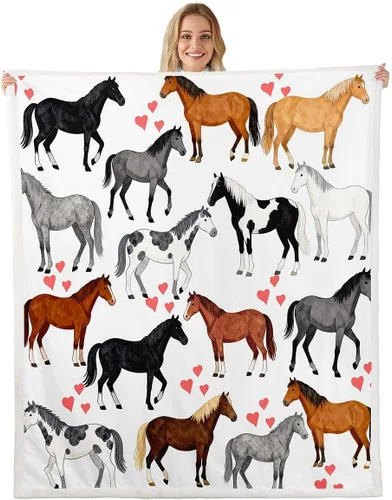 Vista 27 de Erosebridal Manta de franela sherpa de unicornio para niñas, bonito estampado de unicornio, manta de animales mágicos, morado, 40 x 50 pulgadas
