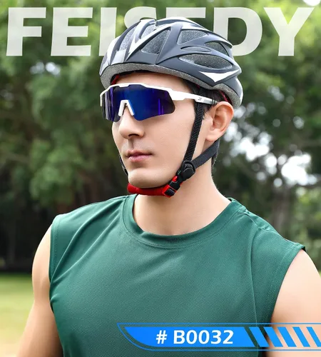 Vista 2 de FEISEDY Gafas de sol deportivas polarizadas para jóvenes, gafas de sol de ciclismo para niños, gafas de béisbol deportivas para niños y niñas de 8 a