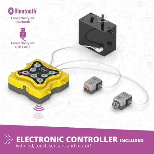 Vista 4 de STEM QBOIDZ & Junior Robotics Set (combinación de E10 y E15) Aprende a codificar - Experimentos de programación - Kit robótico escolar y escolar