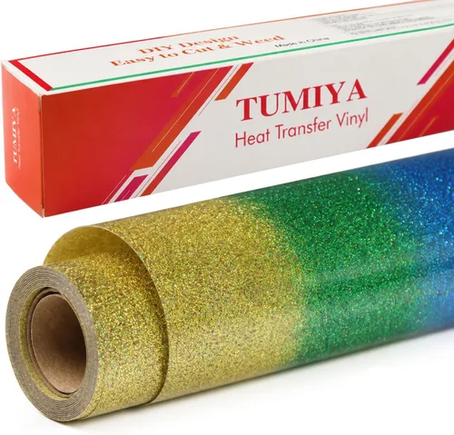 Vista 25 de TUMIYA - Rollo de vinilo para transferencia de calor (100.1 x 14.8 ft, vinilo adhesivo brillante HTV (rosa)