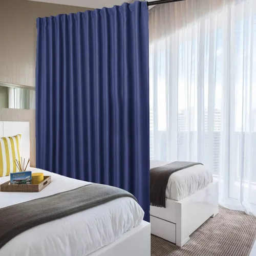 Vista 84 de DWCN Cortina opaca divisora de privacidad para puerta corrediza de patio, cortinas térmicas extra anchas con pestaña trasera y bolsillo para barra