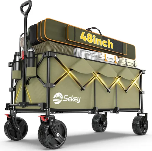 Vista 12 de Sekey Carro plegable extendido de 300 L, capacidad de 660 libras Gris