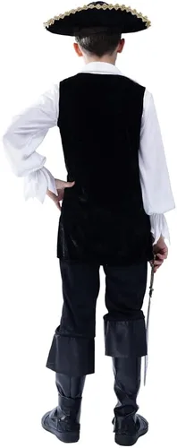 Vista 4 de Dsplay Disfraz de pirata para niños ropa de bucanero juego de rol fiesta de Halloween