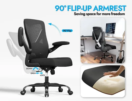 Vista 4 de Ergalithic Silla ergonómica de oficina – Sillas de escritorio de computadora en forma de X cómodas, silla de juegos de malla con respaldo alto