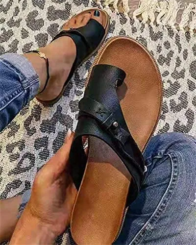 Vista 152 de Ladmiple Sandalias ortopédicas florales de moda 2023 con soporte de arco, zapatillas romanas casuales con puntera abierta