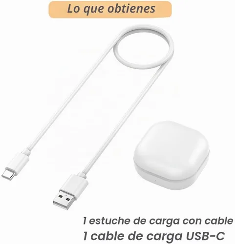 Vista 7 de Funda de carga para Samsung Galaxy Buds 2 (SM-R177), caja de estación de carga de repuesto con cable USB tipo C para auriculares Galaxy Buds 2