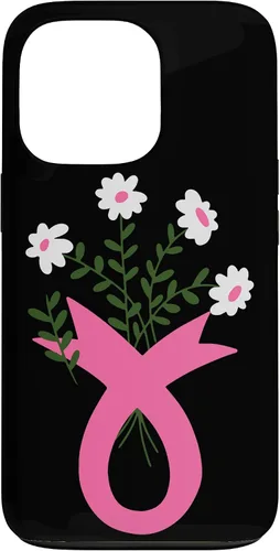 Vista 10 de Flower Jar Pink Ribbon Breast cancer Awareness Month Women Case for iPhone 16