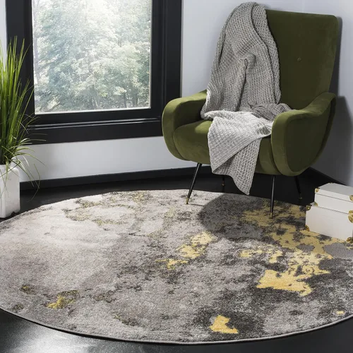 Vista 11 de SAFAVIEH Adirondack Collection - Alfombra decorativa, 2 pies 6 pulgadas x 4 pies, verde y gris, diseño abstracto moderno, no desprende pelusa