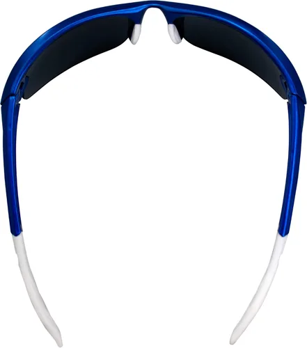 Vista 4 de AlterImage Scout Wraparound - Lentes de sol retro para deportes y motocicleta para hombres o mujeres, montura azul sin montura con puntas de goma