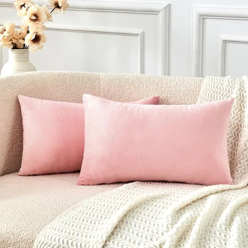 Vista 35 de Juego de 2 fundas de almohada decorativas de terciopelo de 16 x 16 pulgadas, fundas de almohada negras suaves para sofá, cama, sala de estar