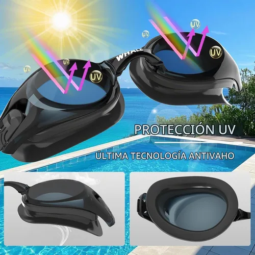 Vista 2 de Whale swim goggles HD Anti-fog Swimming Goggles Adults/Youths Both Suitable