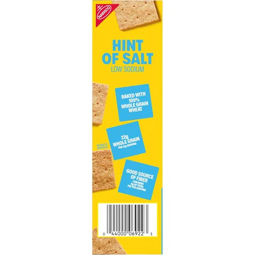 Vista 13 de Wheat Thins Galletas con un toque de sal, bajas en sodio, galletas integrales de trigo, paquetes a granel, 6 cajas de 8.5 onzas cada una Galletas