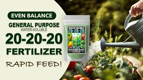 Vista 4 de Fertilizante de Grado Comercial 20-20-20 Plus 1 Libra Fertilizante Soluble en Agua para Plantas Fórmula Equilibrada con Micronutrientes