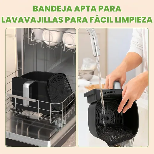 Vista 7 de Nutrichef Ablandador eléctrico de freidora de aire de 6.3 cuartos de galón 12-1 funciones de cocción preestablecidas Incluye función