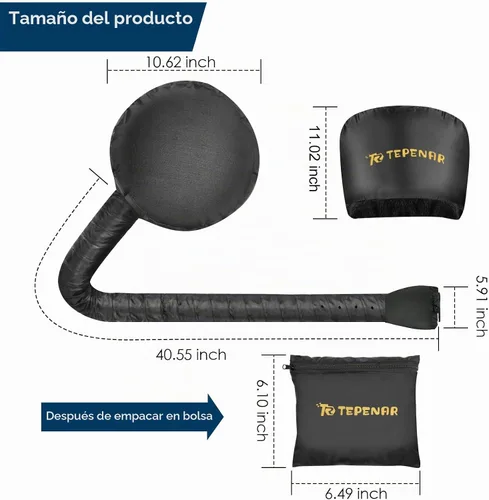 Vista 6 de TEPENAR Gorro de secador de pelo – Gorra con capucha ajustable extra grande extra grande para un peinado y cuidado rápidos