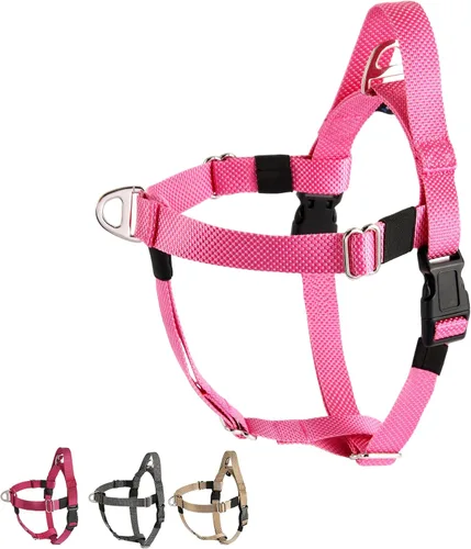 Vista 8 de Annchwool Arnés ajustable para perro, ligero, sin tirones, con asa para perros pequeños, medianos y grandes, clip frontal, arnés de chaleco fácil