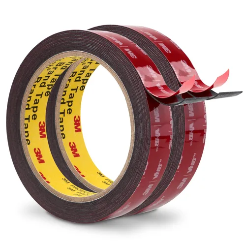 Vista 33 de Cinta adhesiva de doble cara resistente de 1/4 pulgada x 4.7 metros, cinta adhesiva de montaje de espuma impermeable 5925 para automotriz, tira