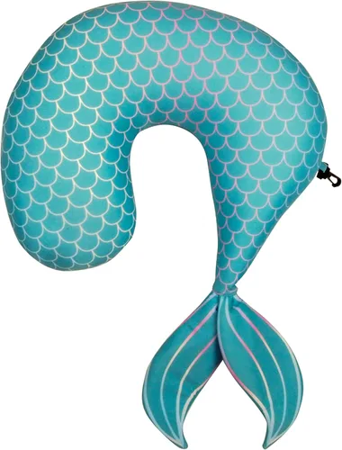 Vista 8 de GAMAGO Sloth Kids & Kidults, bonita almohada de avión para viajes, tela ultra suave rellena con microperlas para un suave apoyo del cuello