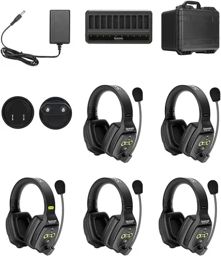 Vista 19 de Saramonic WiTalk-WT2D Full Duplex Wireless Intercom Headset System para 2 Personas 1.9GHz Comunicación Intercomunicador Auriculares con Estuche