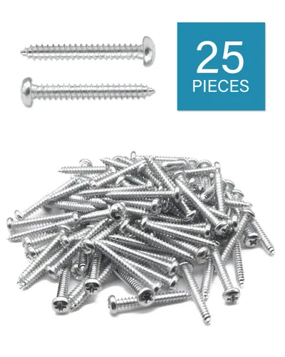 Vista 6 de 50 anclajes de plástico autoperforantes para paneles de yeso, kit de anclajes y tornillos de pared #8, 25 anclajes autorroscantes y 25 tornillos