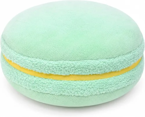 Vista 7 de Almohada decorativa redonda de plush con forma de macarrón ChezMax, de 14.5 pulgadas