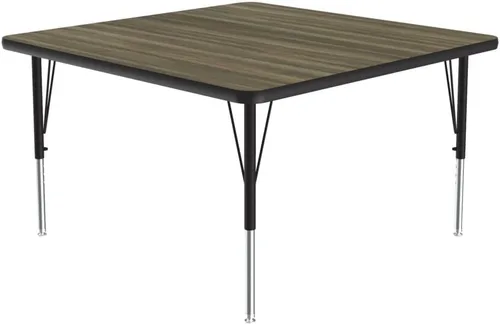 Vista 138 de Correll - Mesa rectangular de actividades para el aula de 24 x 36 pulgadas, altura ajustable (19-29 pulgadas), parte superior de nogal colonial