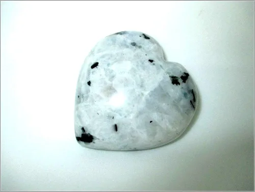 Vista 8 de Jet Rainbow Moonstone - Libreta con forma de corazón, sin piedras, para terapia de cristal, espiritual, curación de chakra, equilibrio de energía