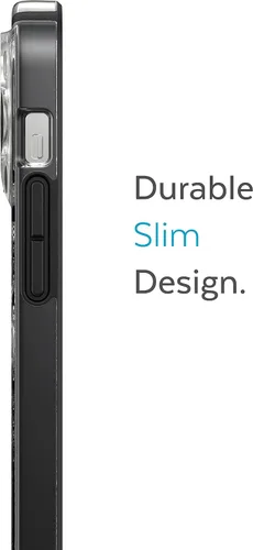 Vista 5 de Speck Funda transparente para iPhone 14 Pro - Delgada, construida para MagSafe, resistente a los arañazos y protección contra caídas
