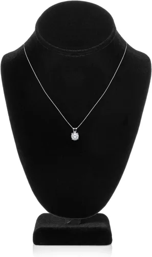 Vista 5 de Everyday Elegance 14K Gold Round, Princess and Heart Cubic Zirconia Solitaire Pendant Necklace