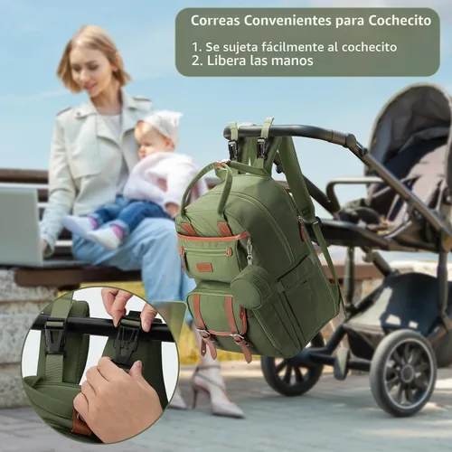 Vista 6 de Maelstrom Mochila para pañales, 30L verde militar